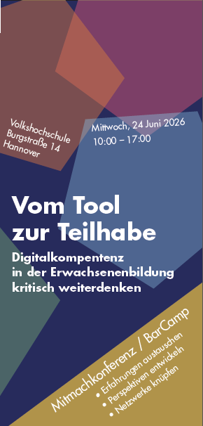 Invitation flyer for the BarCamp in Hannover in June 2026